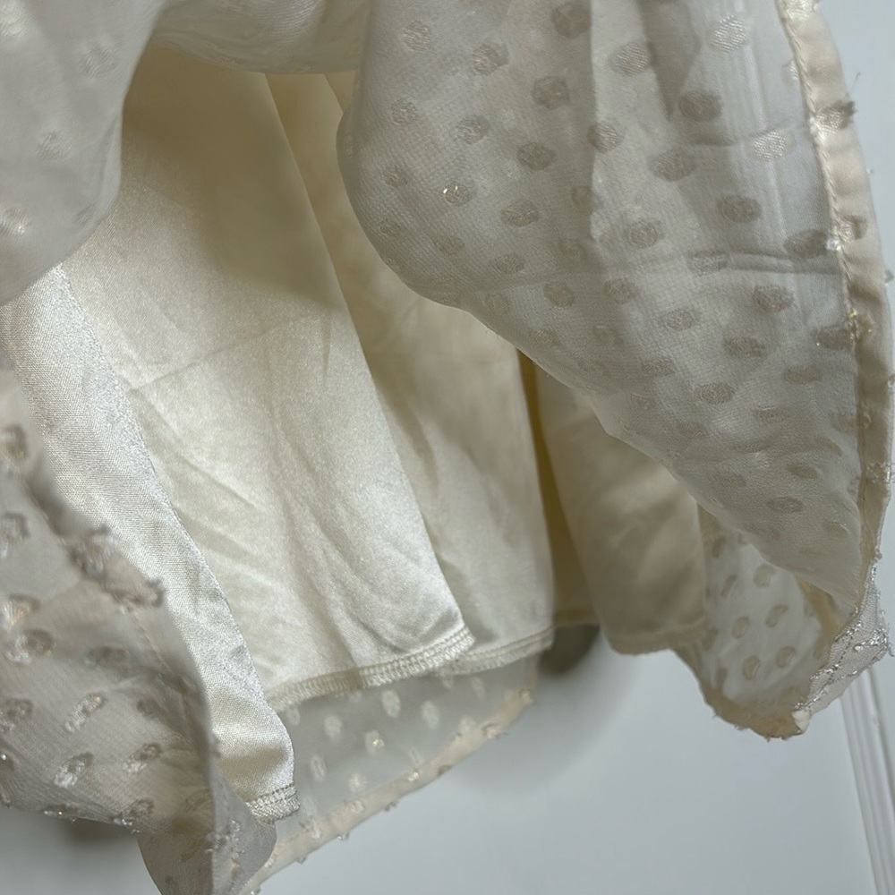 Norwegian Tank Top Cream Color Flowy Ruffled - Picture 7 of 8